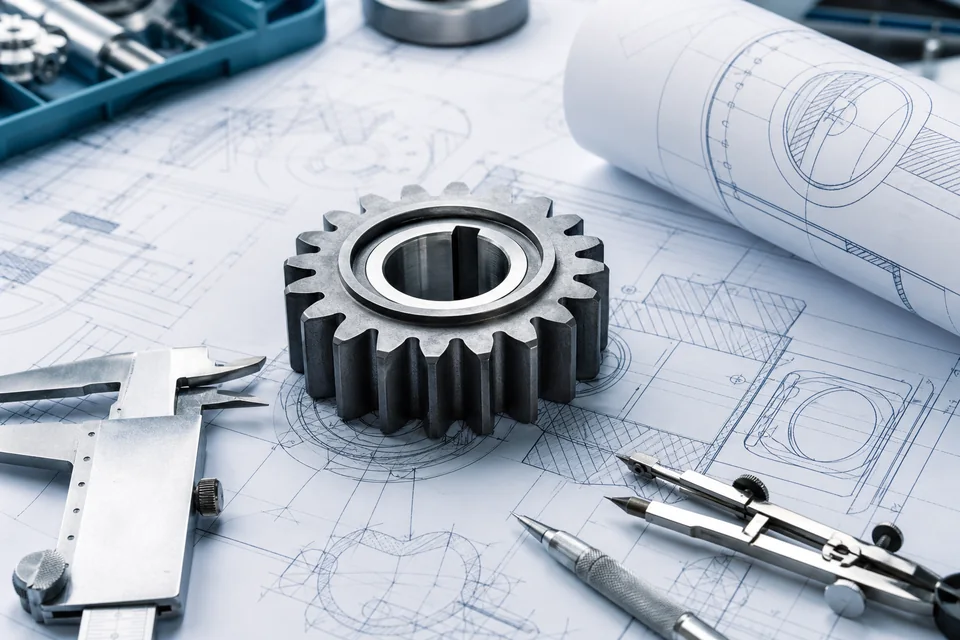 Precision gear, calipers and engineering plans